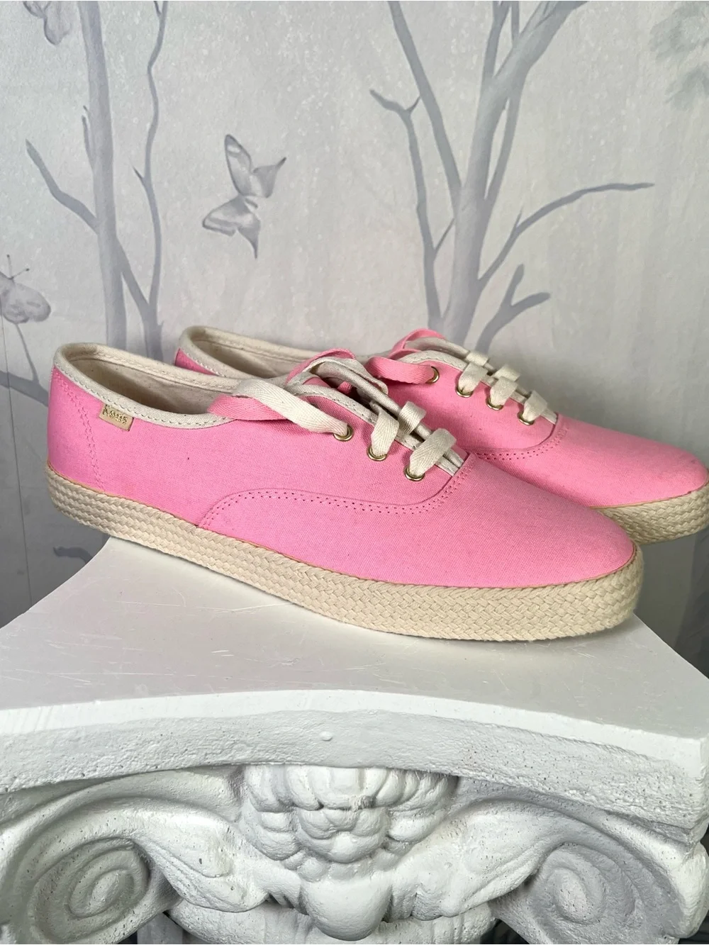 Kate Spade x Keds Hot Pink Canvas Lace-Up Sneakers